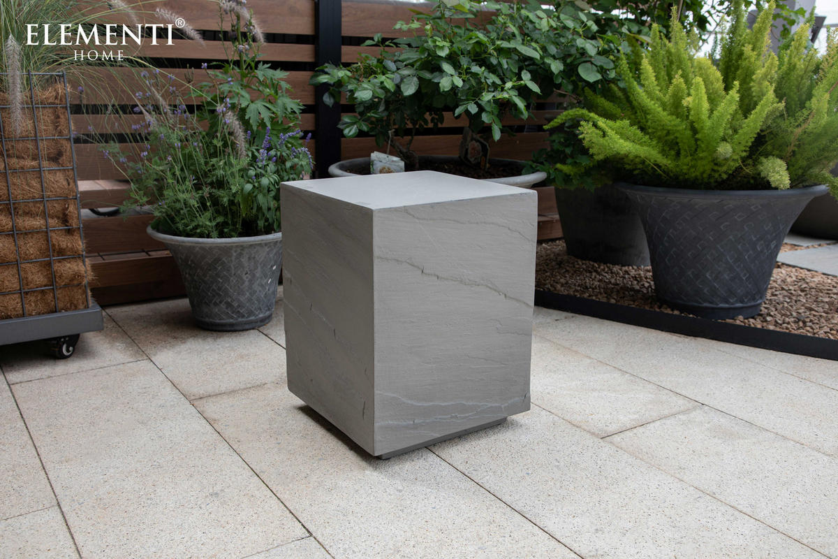 BEISTELLTISCH COLORADO aus GF-Beton, Wetterbeständig, 35x35x46 cm - Grau, Naturmaterialien (35/35/46cm) - Elementi