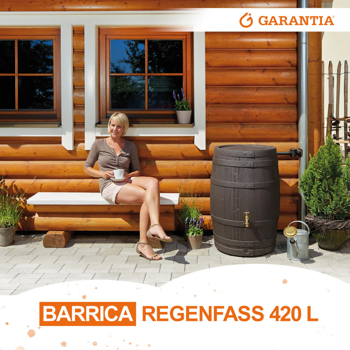 REGENFASS 420 L, braun - Braun, Kunststoff (78/105/78cm) - GARANTIA