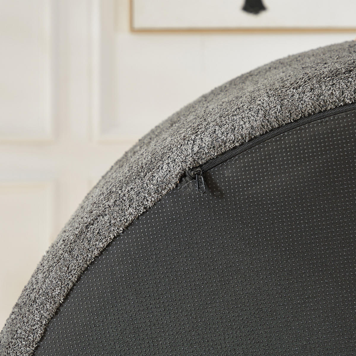 STOFFSOFA Grau, Bequemer Polstersessel mit Rückenkissen, ohne Montage - Grau, Textil (127/82/127cm) - PARAFTA HOME