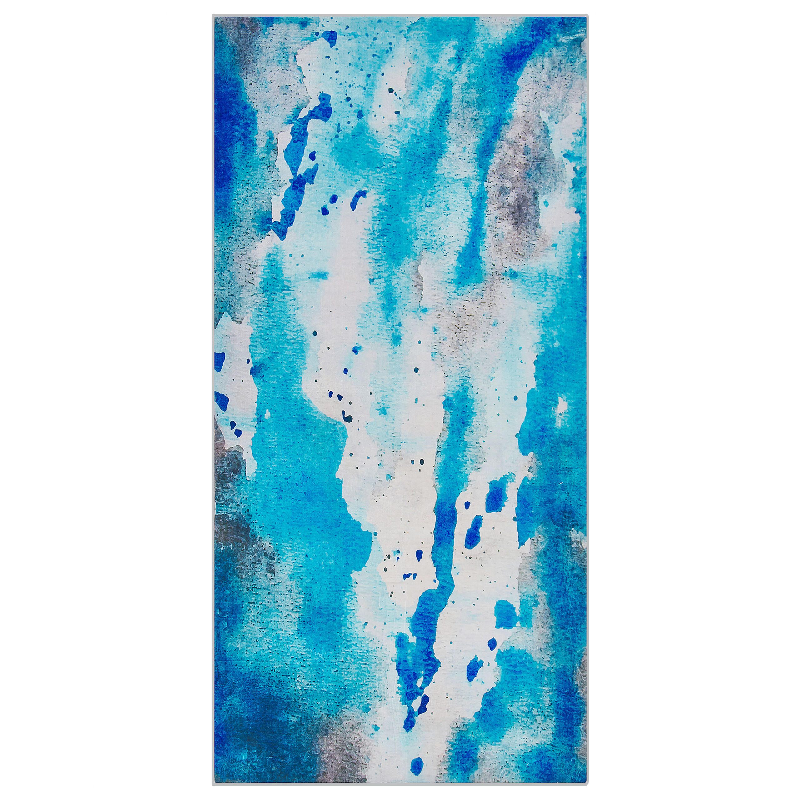 KURZFLOR-TEPPICH Bozat 150/80 cm - Blau, Kunststoff (80/150cm) - Beliani