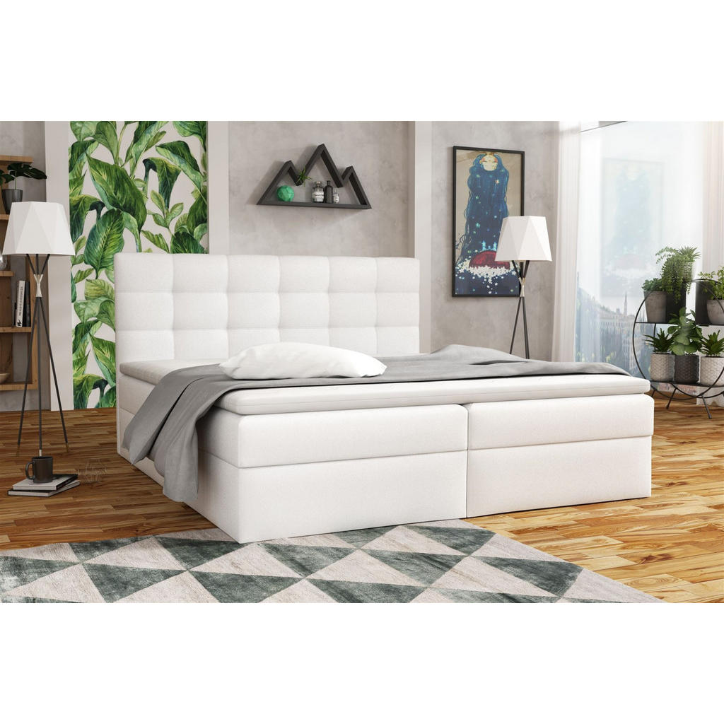 Thumbnail - Fun Möbel Boxbett, Textil, 200x200 cm, Schlafzimmer, Betten, Boxspringbetten