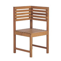 ECKMODUL für Sitzgruppe Treia Akazienholz hellbraun - Hellbraun, Holz (50/92/50cm) - Beliani