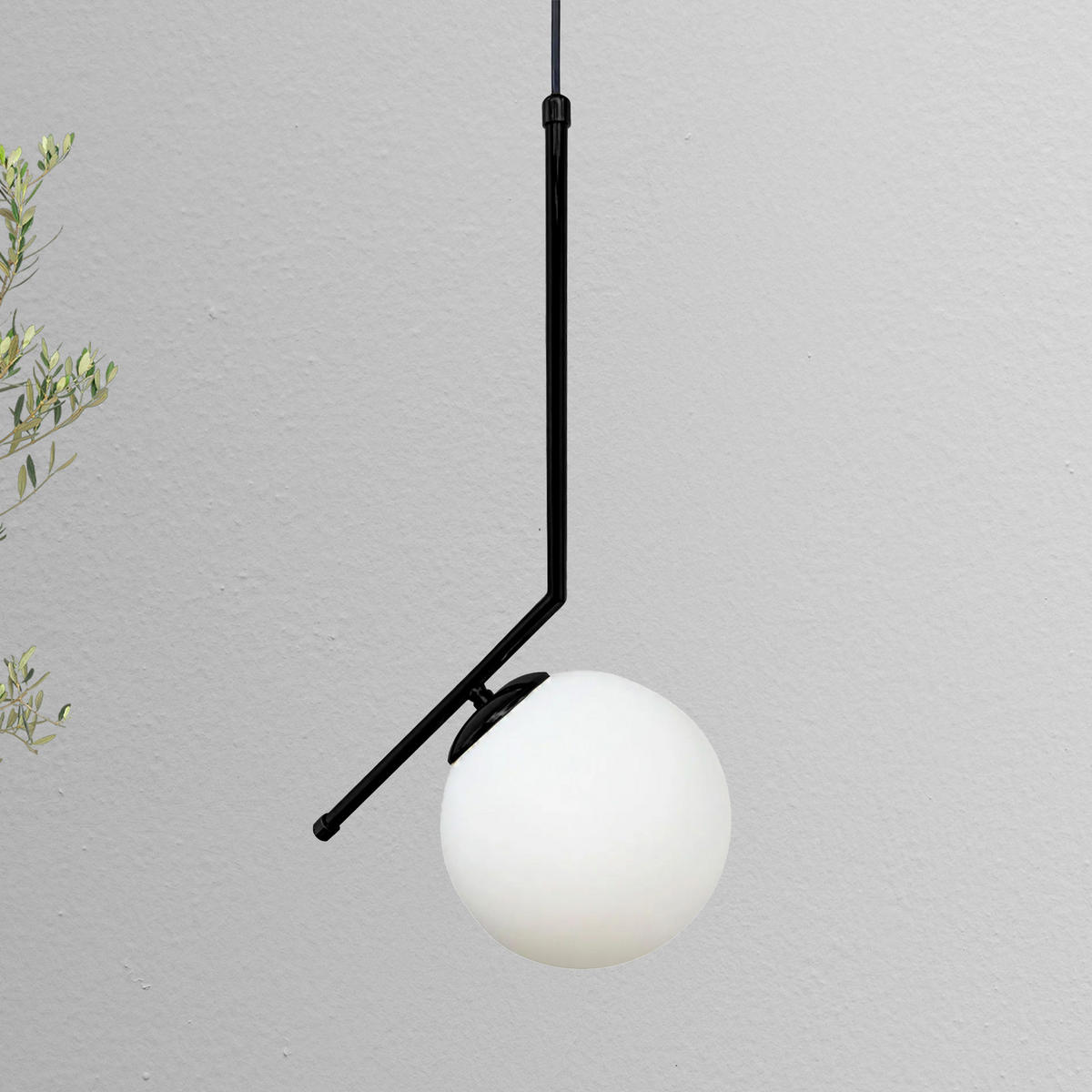 PENDELLEUCHTE Wohnzimmer Waterfor 30/50 cm - Schwarz, Glas/Metall (50/30/50cm) - Bamyum