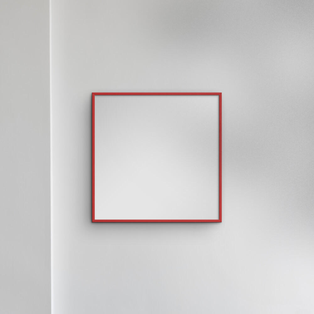 SPIEGEL - Rotes Holz - Rot, Holz/Papier (70/70/2cm) - Poster&Frame