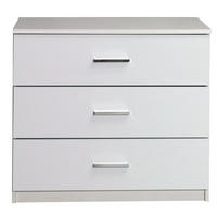 KOMMODE ALVORN 93/80,5/42cm mit 3 Schubladen Türen Weiß - Weiß, Holzwerkstoff (93/80.5/42cm) - MASSENO