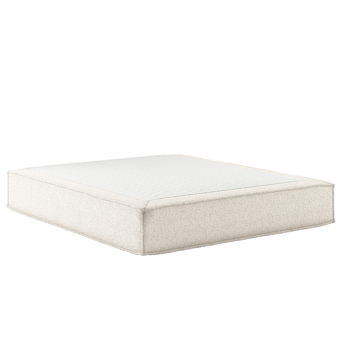 BOXSPRINGBETT - Premium - Weiß, Textil (180/200cm) - home24