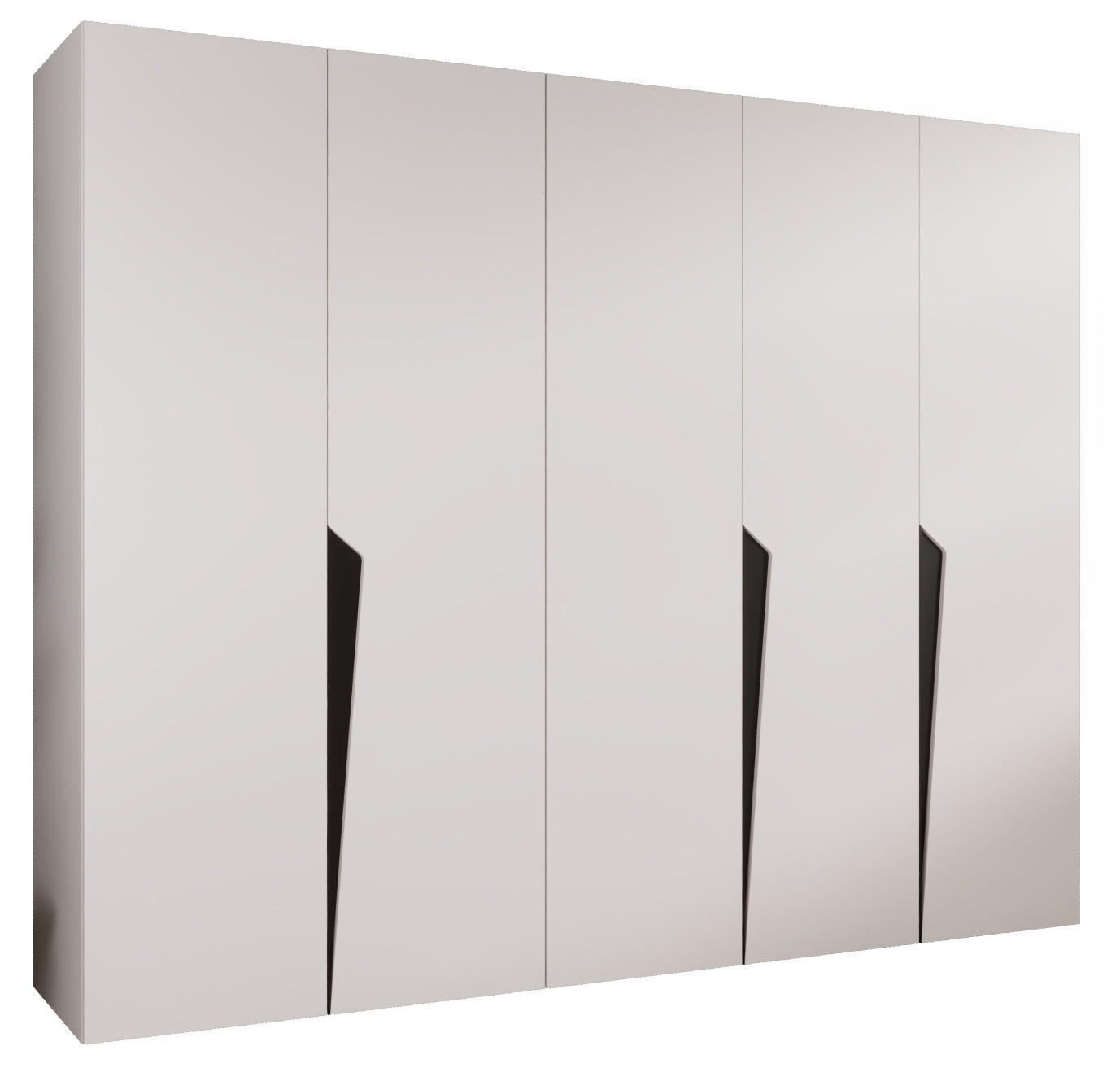 Abiks Möbel Drehtürenschrank Weiß, Schwarz 250x202x52 cm
