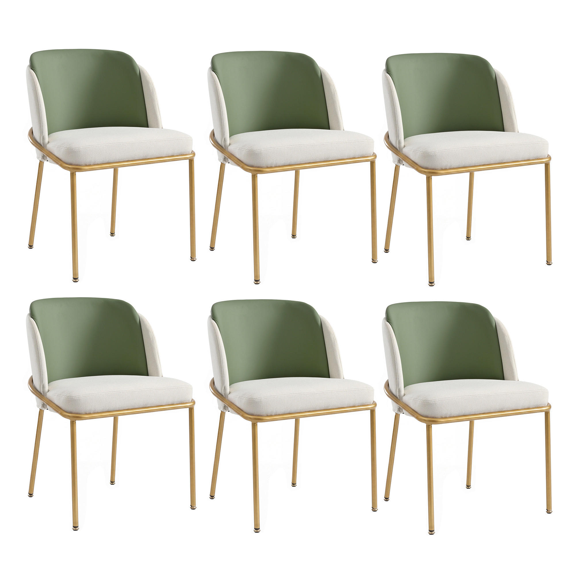 ARMLEHNSTUHL-SET DE-35889 6 Stück Grün - Grün, Holz (55/85/55cm) - ComfortXL