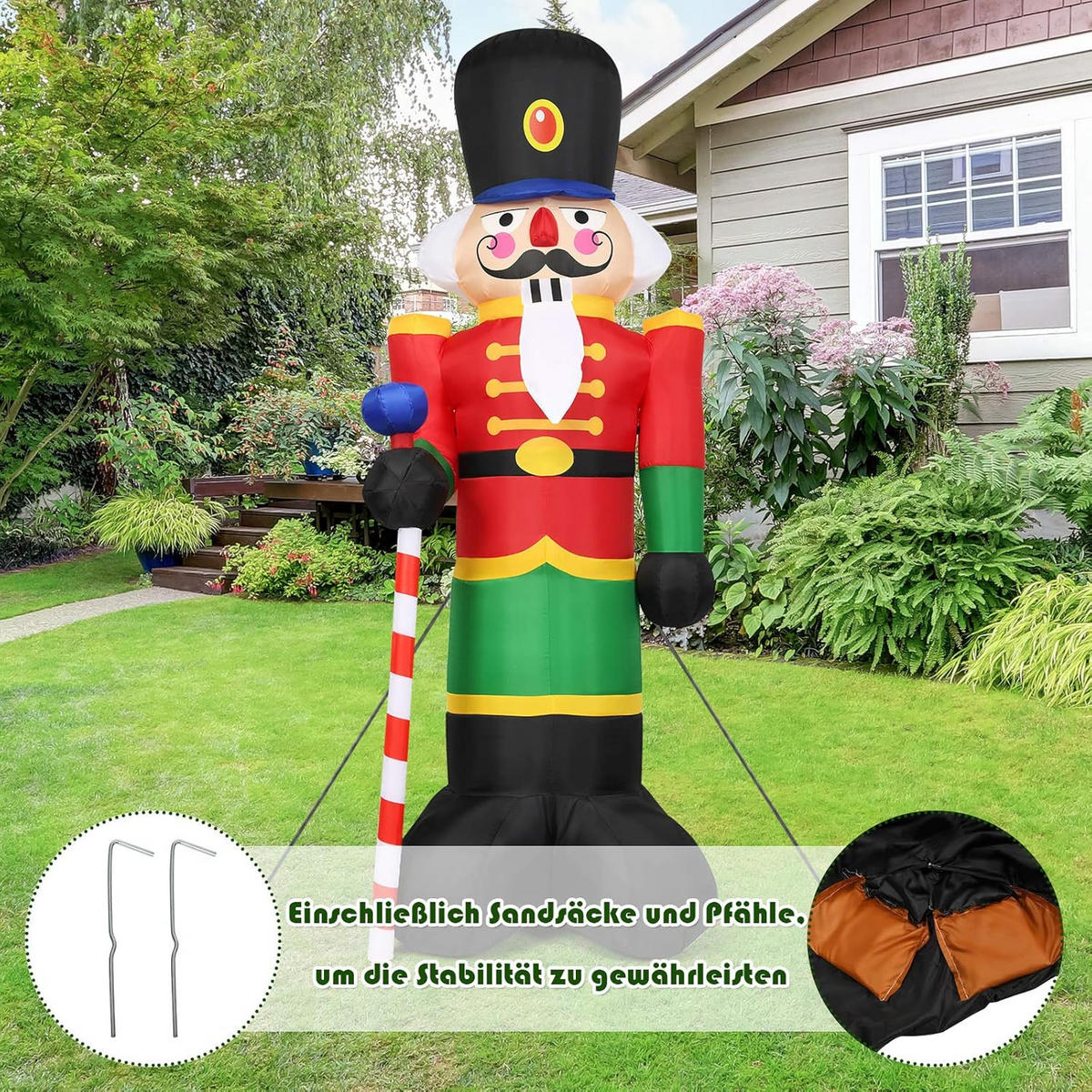 NUSSKNACKER SOLDAT 240cm Multicolor - Multicolor, Kunststoff (80/240/80cm) - COSTWAY