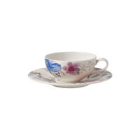 TEETASSE MIT UNTERTASSE Mariefleur Gris Basic bunt 150 ml - Multicolor, Keramik (16.7/6.9/16.7cm) - Villeroy & Boch