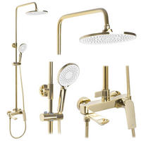 DUSCHGARNITUR Rea Avalon Gold - Goldfarben, Metall (23/153/50cm) - REA