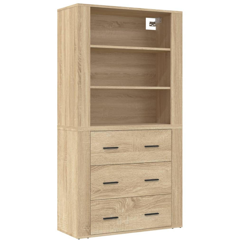 HIGHBOARD Sonoma-Eiche Holzwerkstoff - Braun, Holzwerkstoff (33/70/80cm) - vidaXL