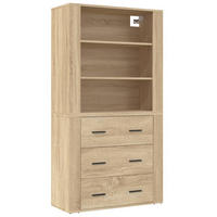 HIGHBOARD Sonoma-Eiche Holzwerkstoff - Braun, Holzwerkstoff (33/70/80cm) - vidaXL