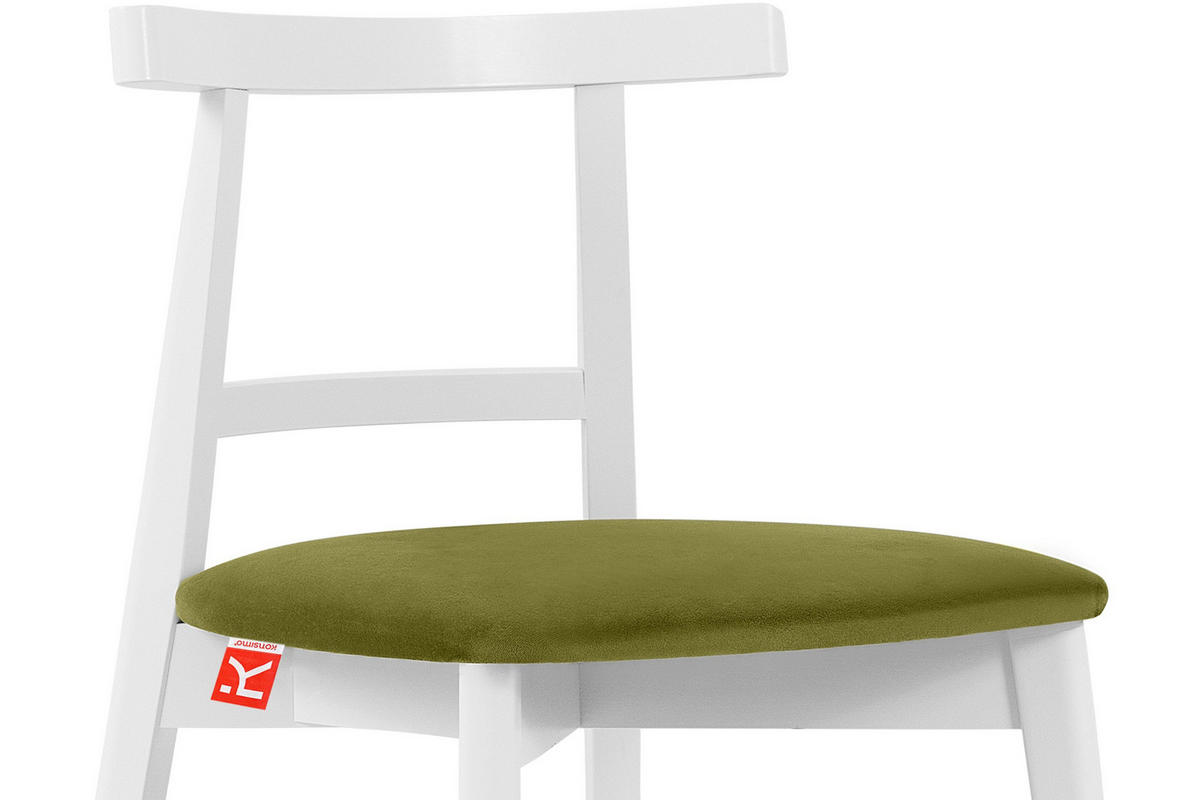 ESSTISCHSTÜHLE LILIO 2 St Vintage, Oliv / weiß - Olivgrün/Weiß, Holz/Textil (47/76/45cm) - KONSIMO®