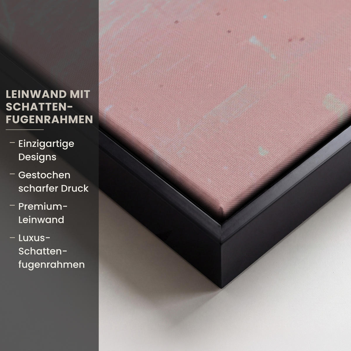 LEINWAND Bilder mit Rahmen - Malerei - Blumen - Rustikal - Rosa - 120x80 - Altrosa, Textil (120/80cm) - MuchoWow