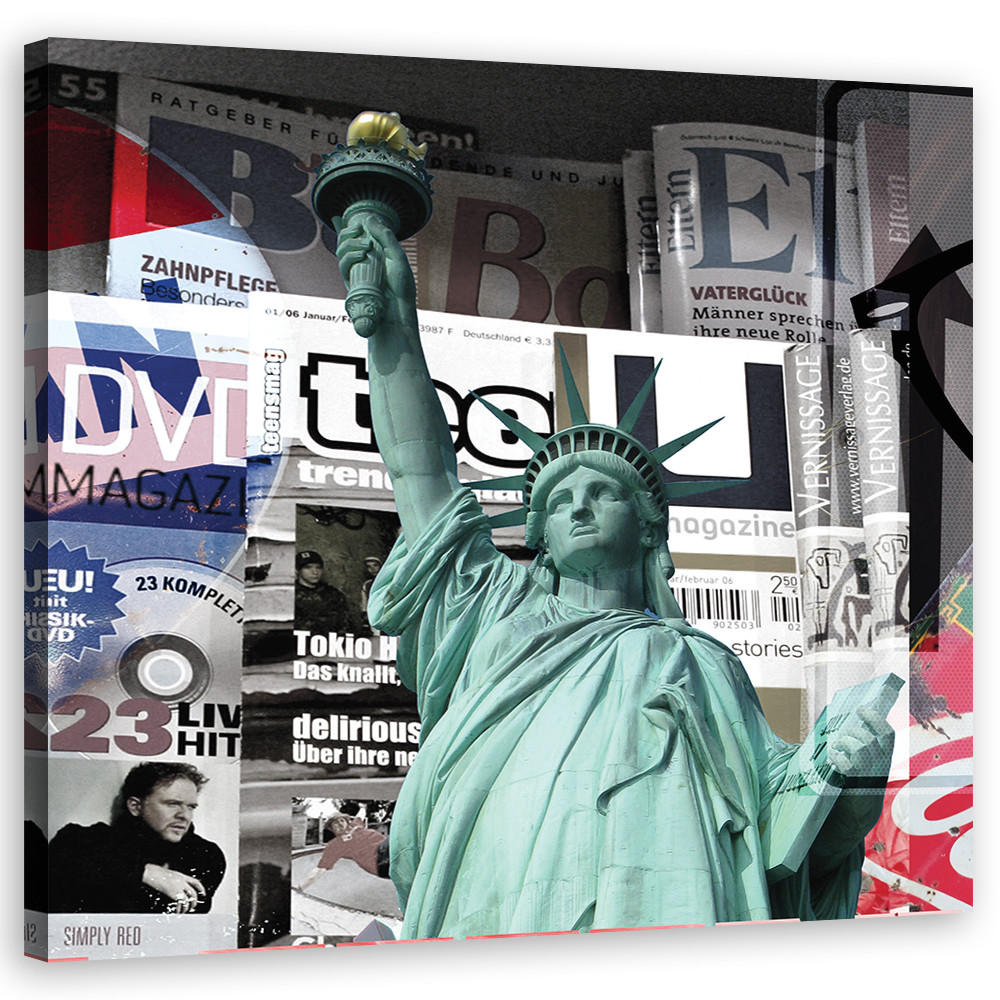 WANDBILD abstrakt farbe - Multicolor, Textil (50/50cm) - Feeby