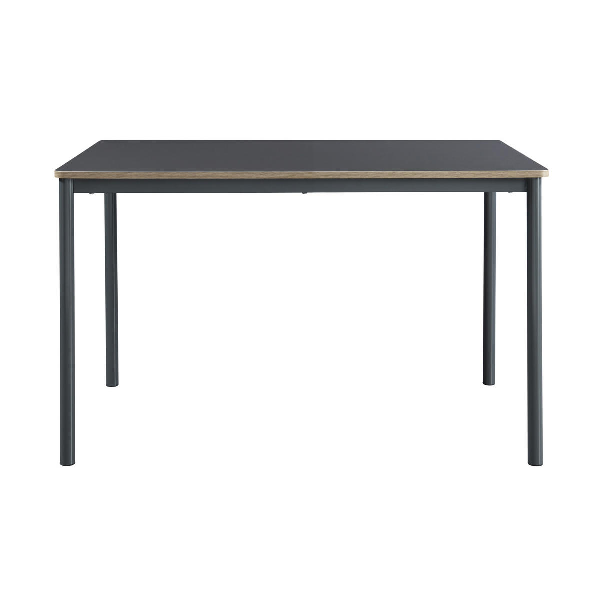 ESSTISCH Lindesberg - Schwarz/Grau, Holzwerkstoff/Metall (70/120/75cm) - [en.casa]