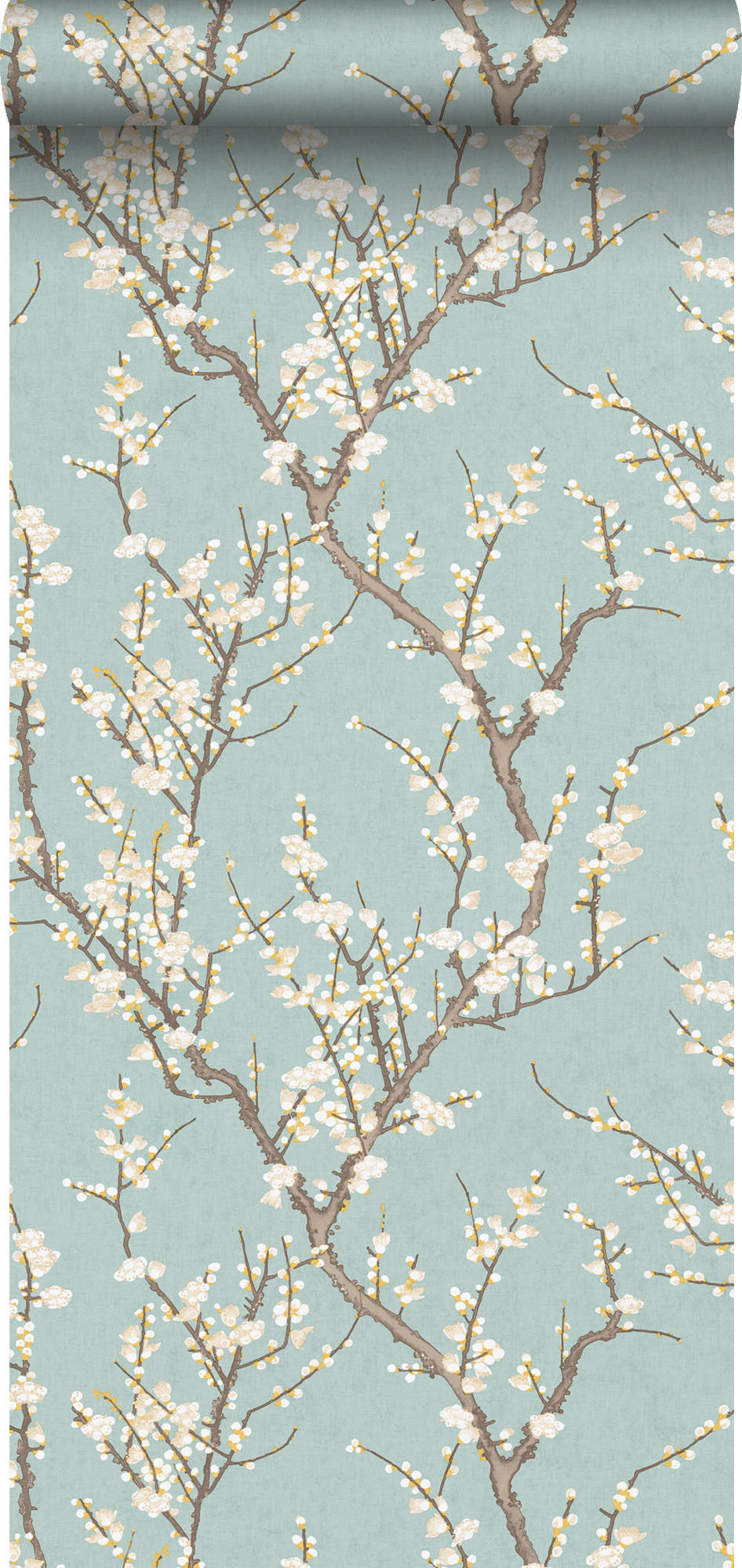 TAPETE Blüte 53 cm x 10 m - Türkis, Papier (53/1000cm) - Sanders & Sanders