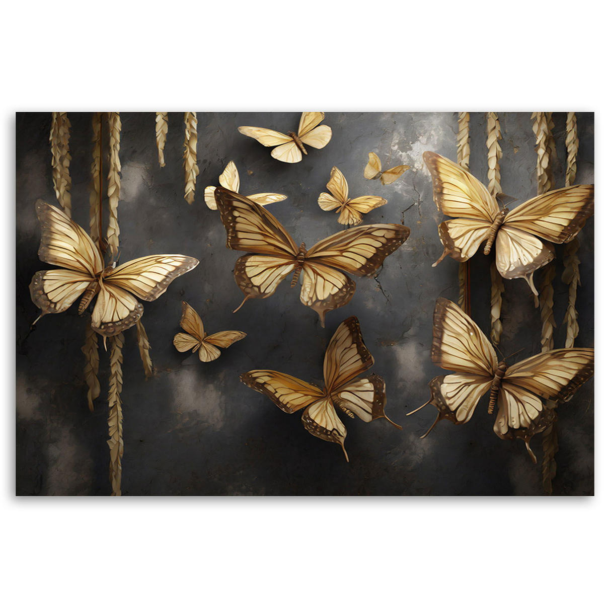 KUNSTDRUCK Gold 60/40 cm - Goldfarben, Textil (60/40cm) - KUNSTLOFT