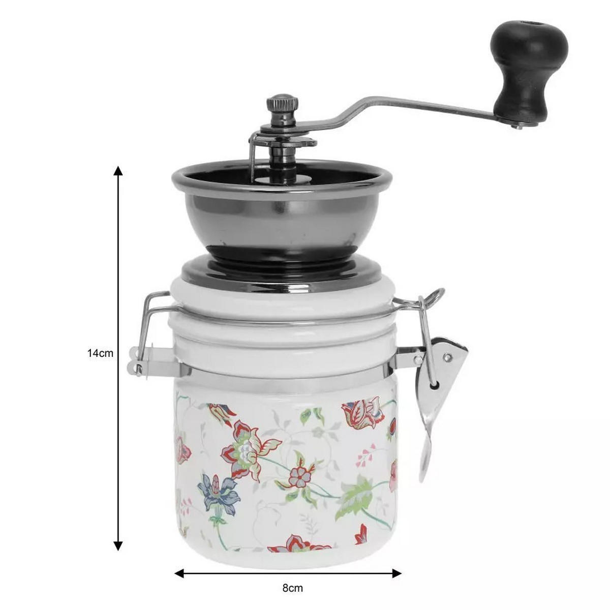 KAFFEEMÜHLEN Weiß 8/8/14 cm KH4145 - Weiß, Metall (8/14/8cm) - Kinghoff 