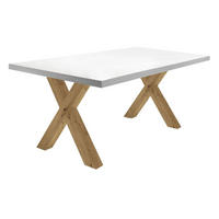 ESSZIMMERTISCH Eike 2 180 x 90 x 75 Esstisch Asteiche/Weiß Matt Lack - Weiß, Holz (180/90/75cm) - 58aufmkessel