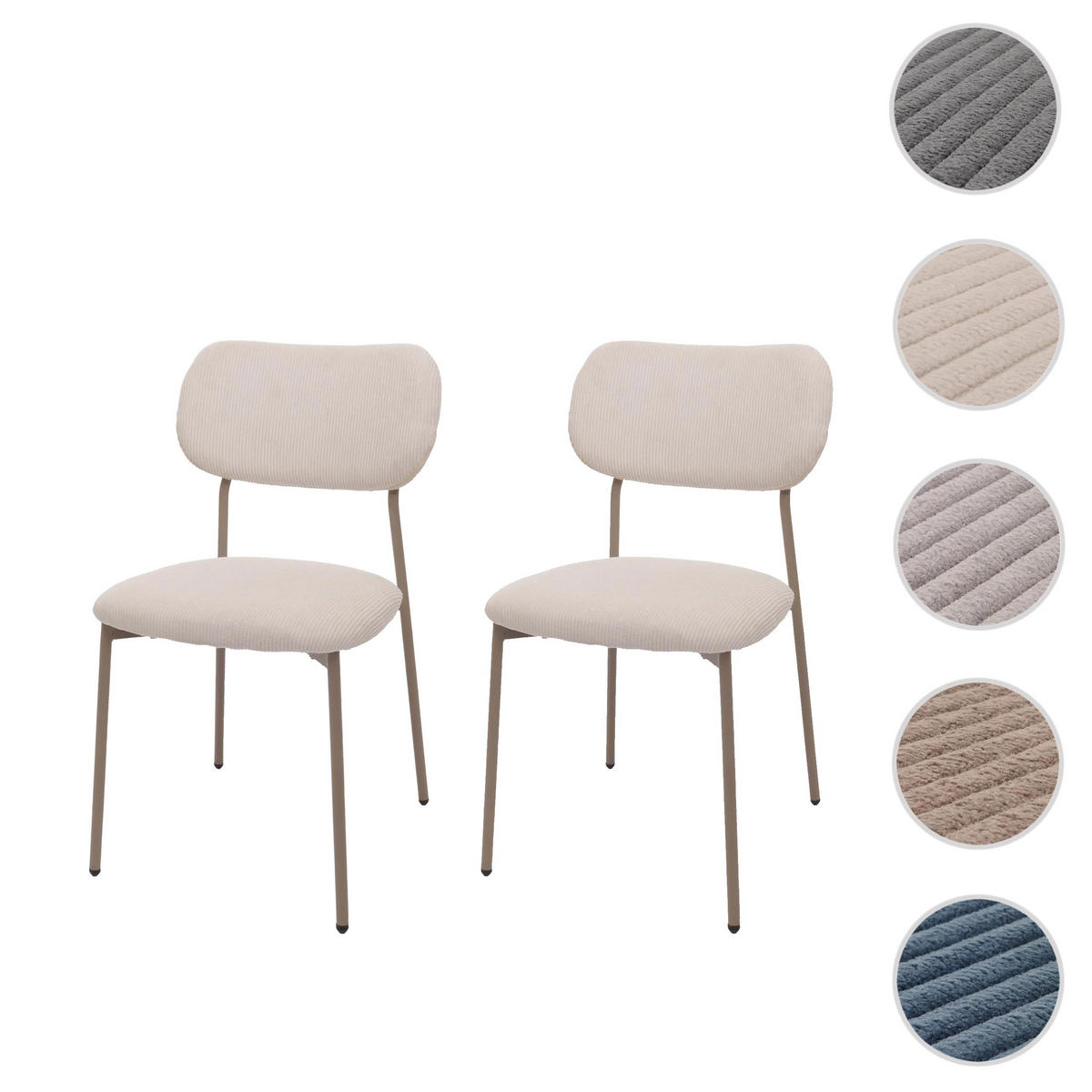 ESSZIMMERSTUHL Beige 2er-Set - Beige, Textil (44/83/52cm) - MCW