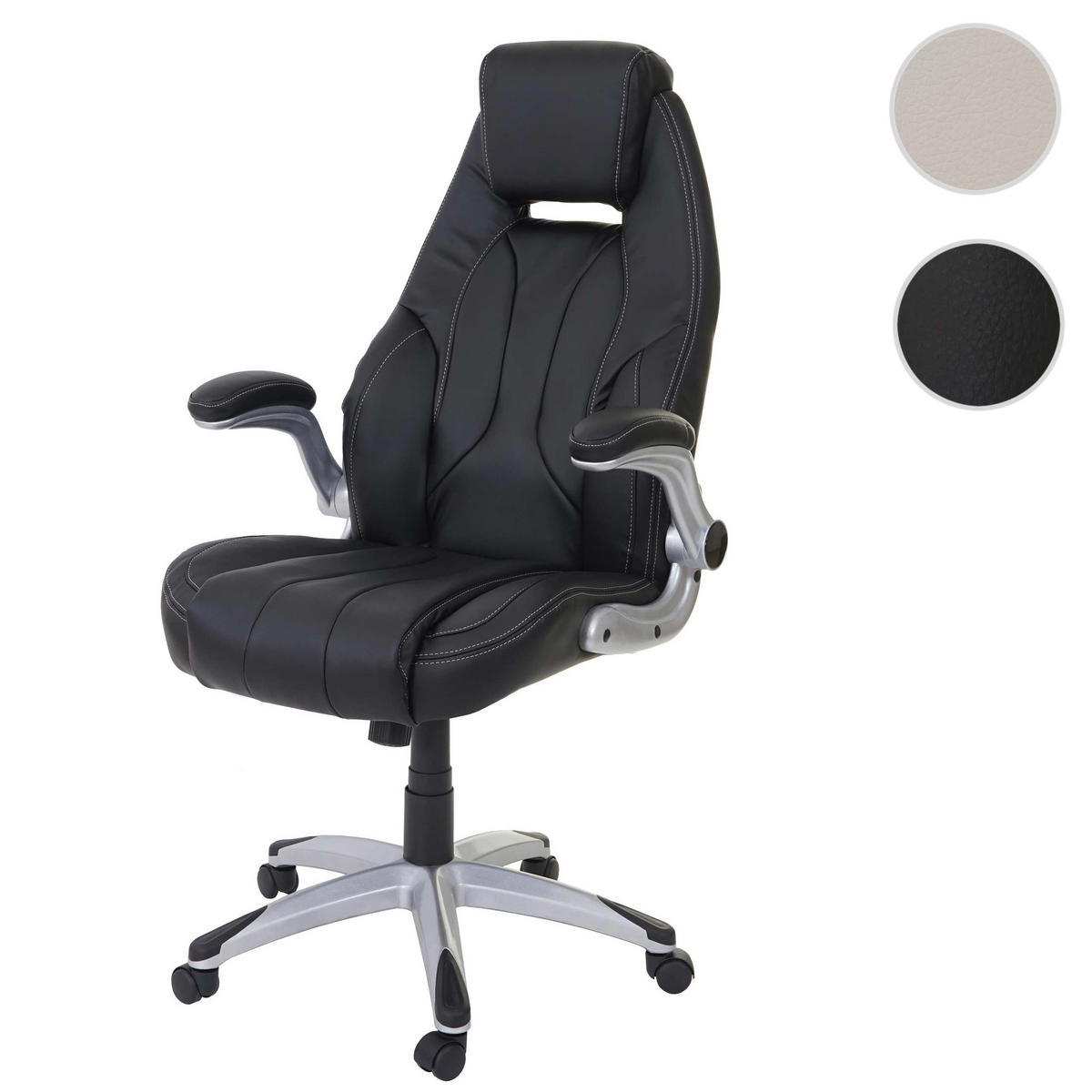 BÜROSTUHL Schwarz - Schwarz, Textil (68/128/80cm) - MCW