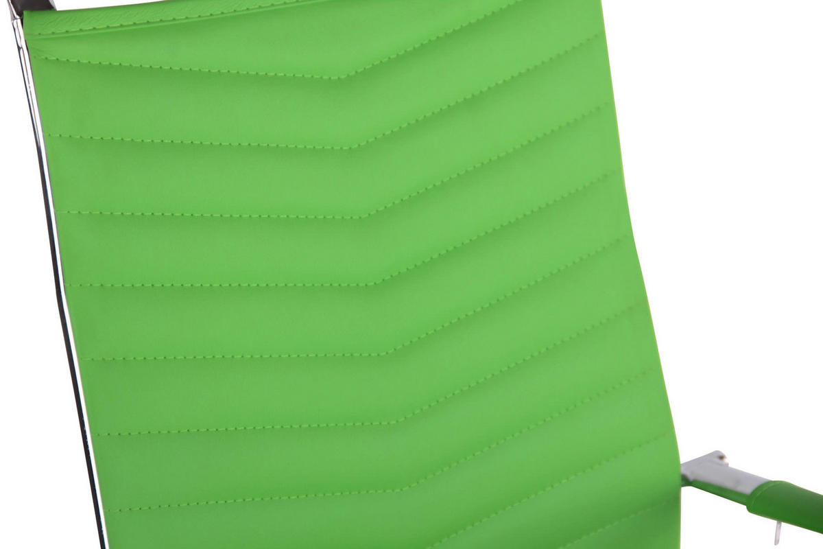 DREHSTUHL Lederlook grün - Chromfarben/Grün, Textil/Metall (57/110/65cm) - CLP