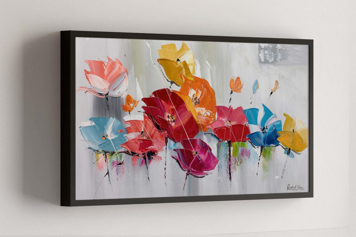 ÖLGEMÄLDE 100/50 cm - Multicolor, Holz/Textil (100/50cm) - KUNSTLOFT