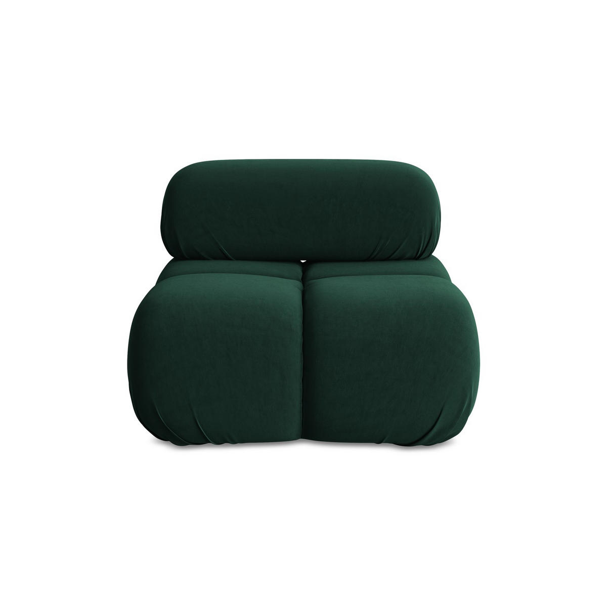 SESSEL Samt Stoff Grün - Blau/Dunkelgrün, Kunststoff/Textil (96/70/95cm) - LaMiaSofa
