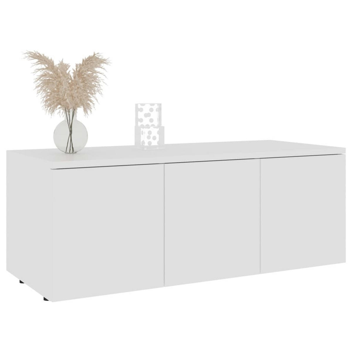 TV-SCHRANK Weiß 80x34x30 cm Holzwerkstoff - Weiß, Holzwerkstoff (80/30/34cm) - furnicato