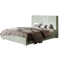 POLSTERBETT Sevilla mit Kopfteil, 160x200 cm, Doppelbett mit Bettkasten und Lattenrost aus Holz, Velourstoff Grau - Grau, Holz/Textil (160/200cm) - Alpi-Möbel