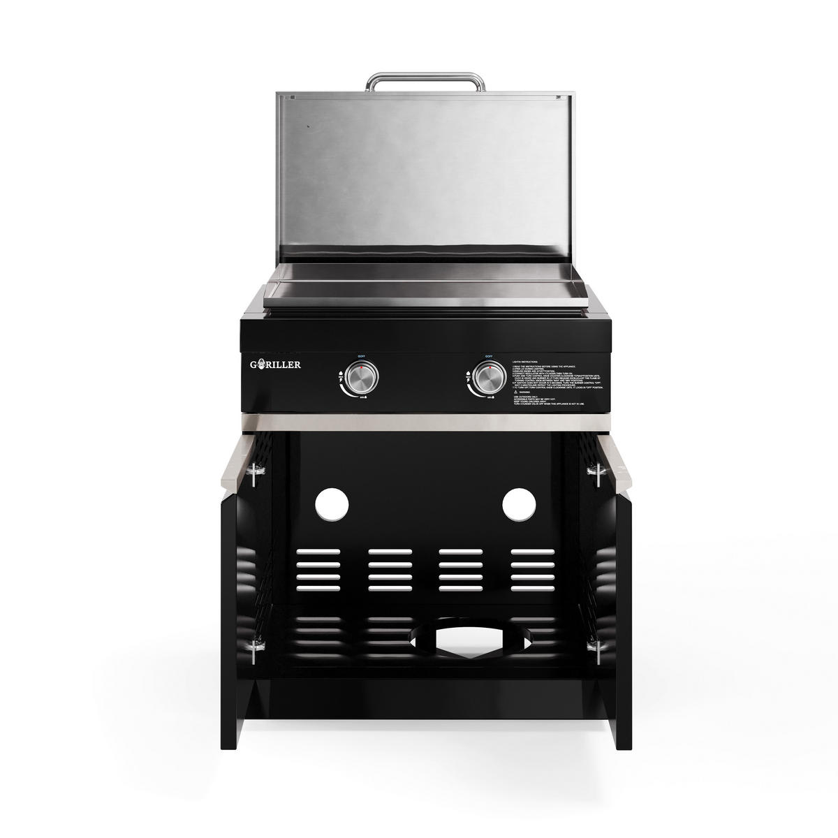 BLACKBACK Plancha - Schwarz Hochglanz/Schwarz, Metall (83/90/58cm) - Goriller