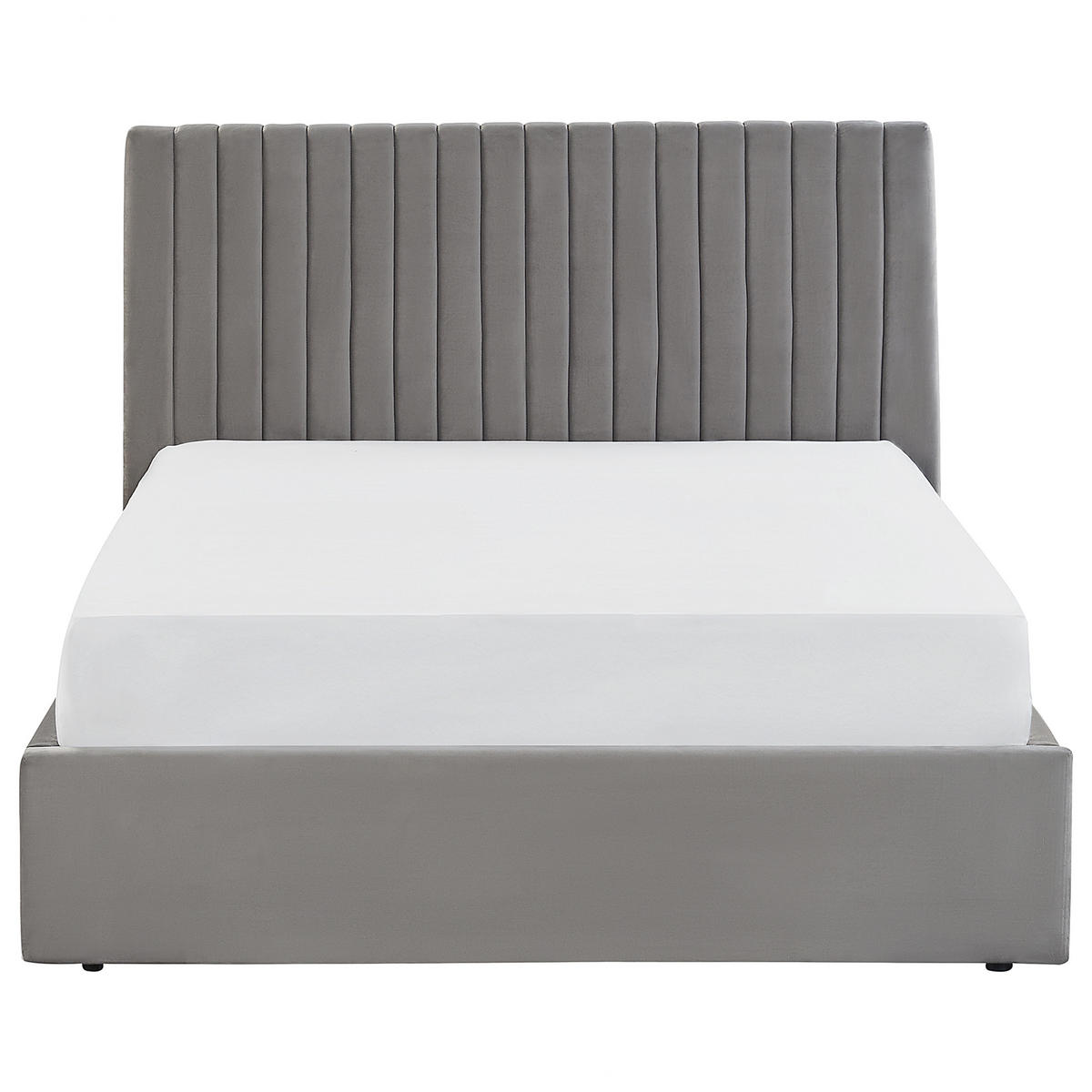 POLSTERBETT 140x200 cm Grau Vion - Grau, Textil (140/200cm) - Beliani
