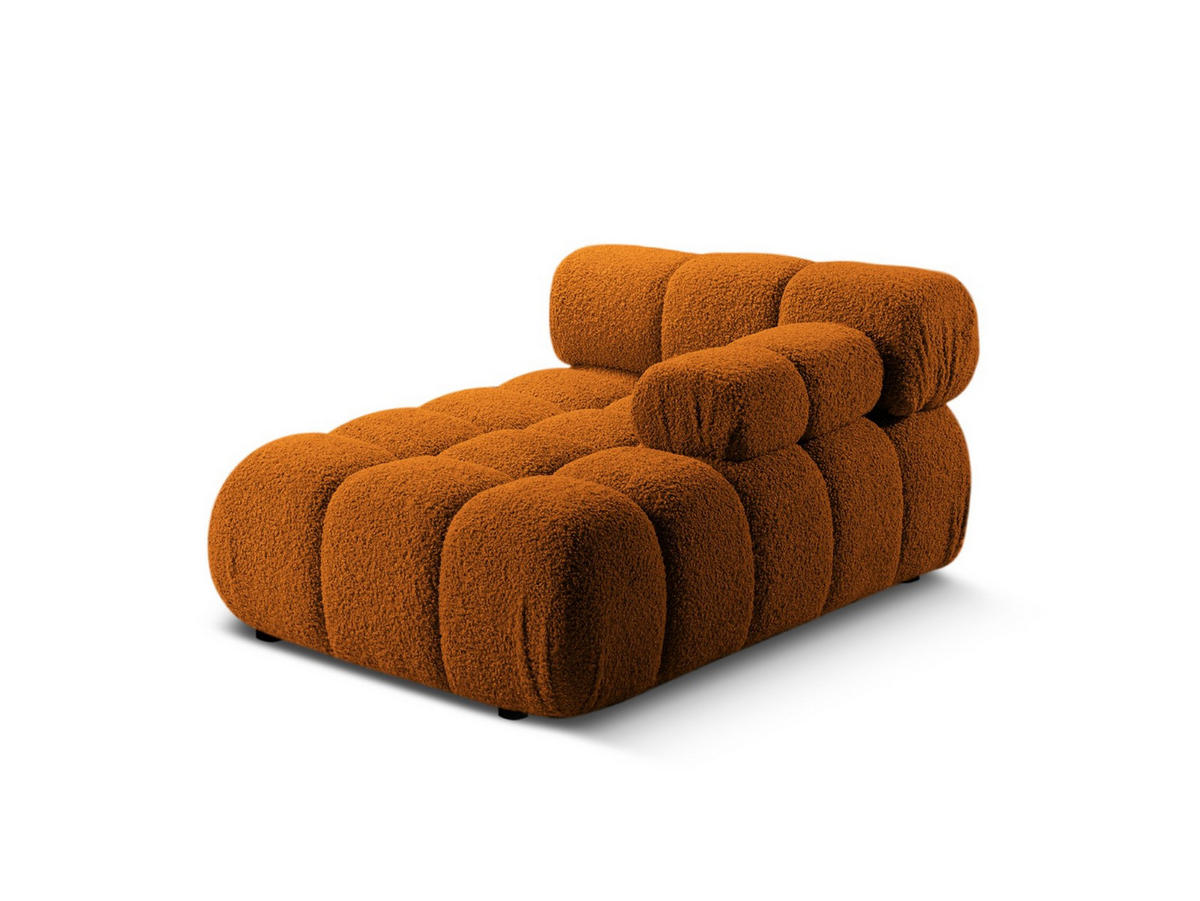 CHAISELONGUE rechts Bellis aus Boucle ziegelrot - Orange, Textil (94/70/155cm) - Micadoni