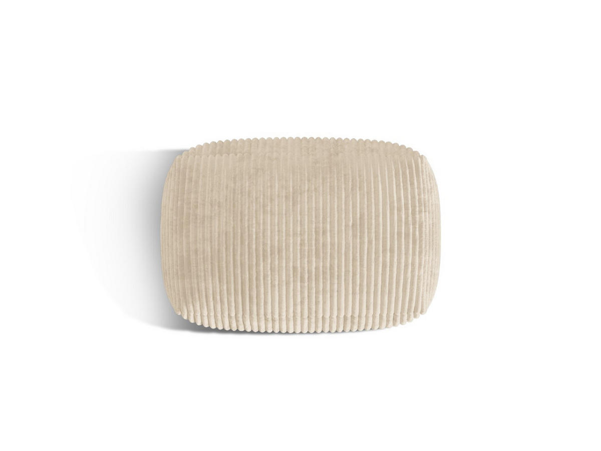 POUF Martina aus Cord leichtes beige - Creme, Textil (65/44/95cm) - Micadoni