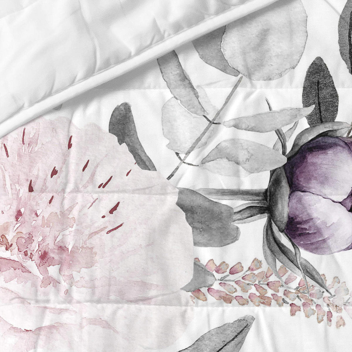 TAGESDECKE delicate bouquet 240x260 cm (bett 135/140/150) mehrfarbig - Multicolor, Textil (240/260cm) - Happy Friday