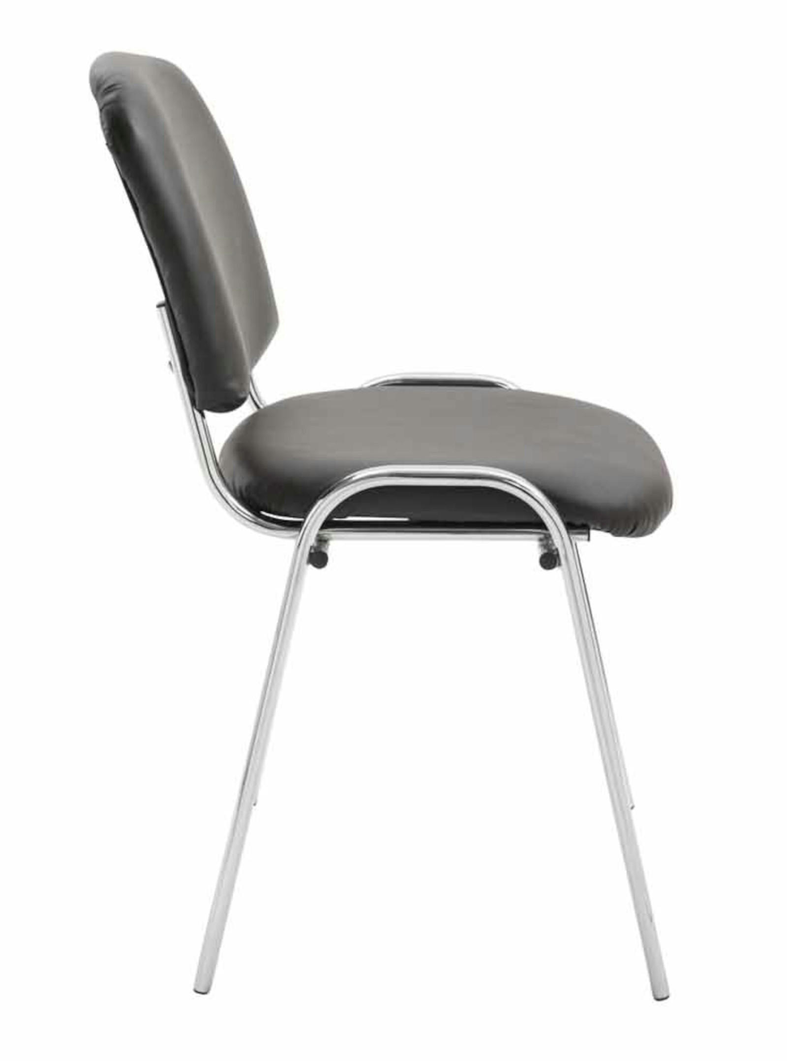 BESUCHERSTUHL 4er Set Lederlook braun - Braun, Textil/Metall (54/79/48cm) - CLP