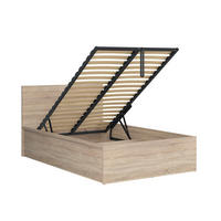 BOXSPRING POSTELJA 120/200 Edwin Svetli les - rjava, leseni material (120/200cm) - Petits-meubles
