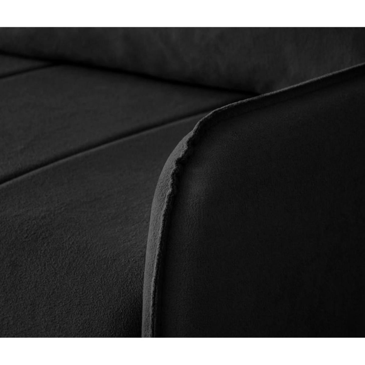 ECKSCHLAFSOFA Capri schwarz - Schwarz, Kunststoff/Textil (223/156cm) - Beautysofa