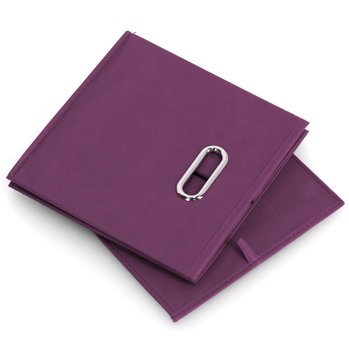 AUFBEWAHRUNGSBOX mit Griff, Vlies - Lila - Lila, Textil (28/28/28cm) - Zeller Present