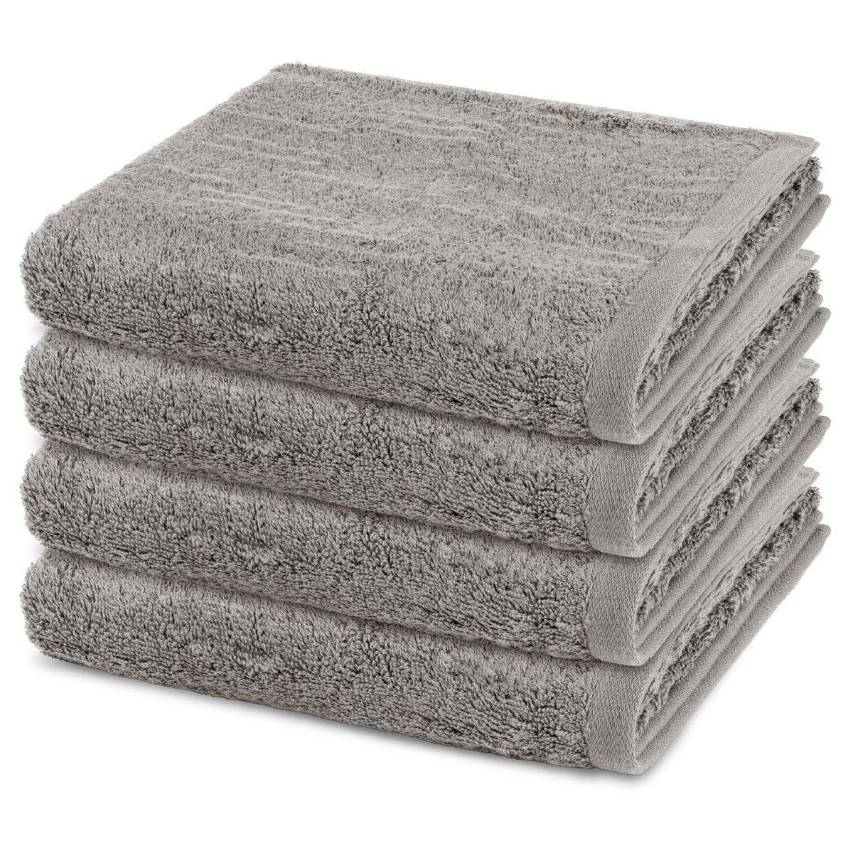 HANDTUCH Premium 4er-Set - Grau, Textil (50/100cm) - Ross