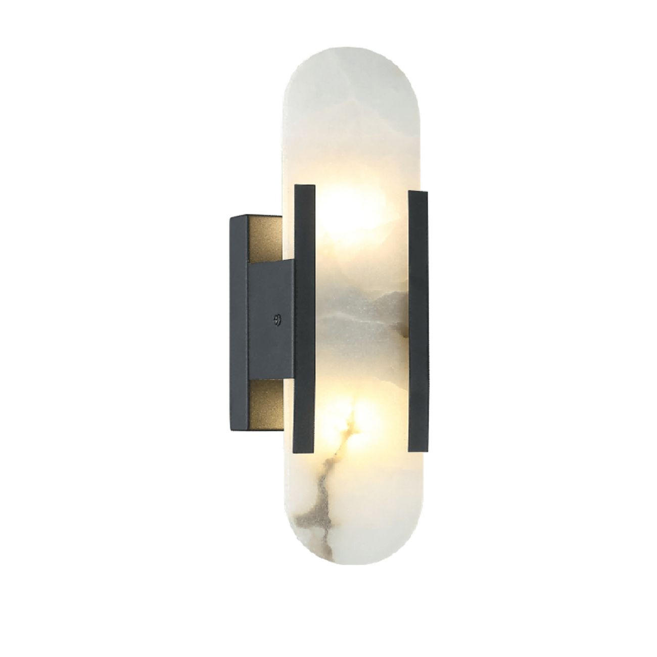 WANDLEUCHTE Enola, Schwarz und weiß, 35.5cm - Weiß, Metall (10/35.5/8cm) - KOSILUM