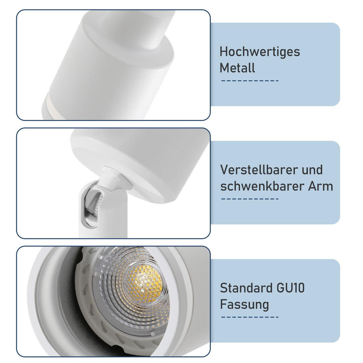 STRAHLER Oeynhausen 6-flammig 83/5/15.7 cm - Weiß, Metall (83/5/15.7cm) - Nettlife