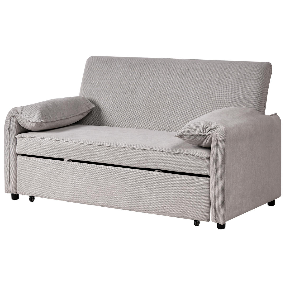 SCHLAFSOFA Stoff Grau Horma - Grau, Textil (160/92/84cm) - Beliani