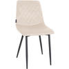 STUHL Samt creme - Creme/Schwarz, Textil/Metall (45/83/57cm) - CLP