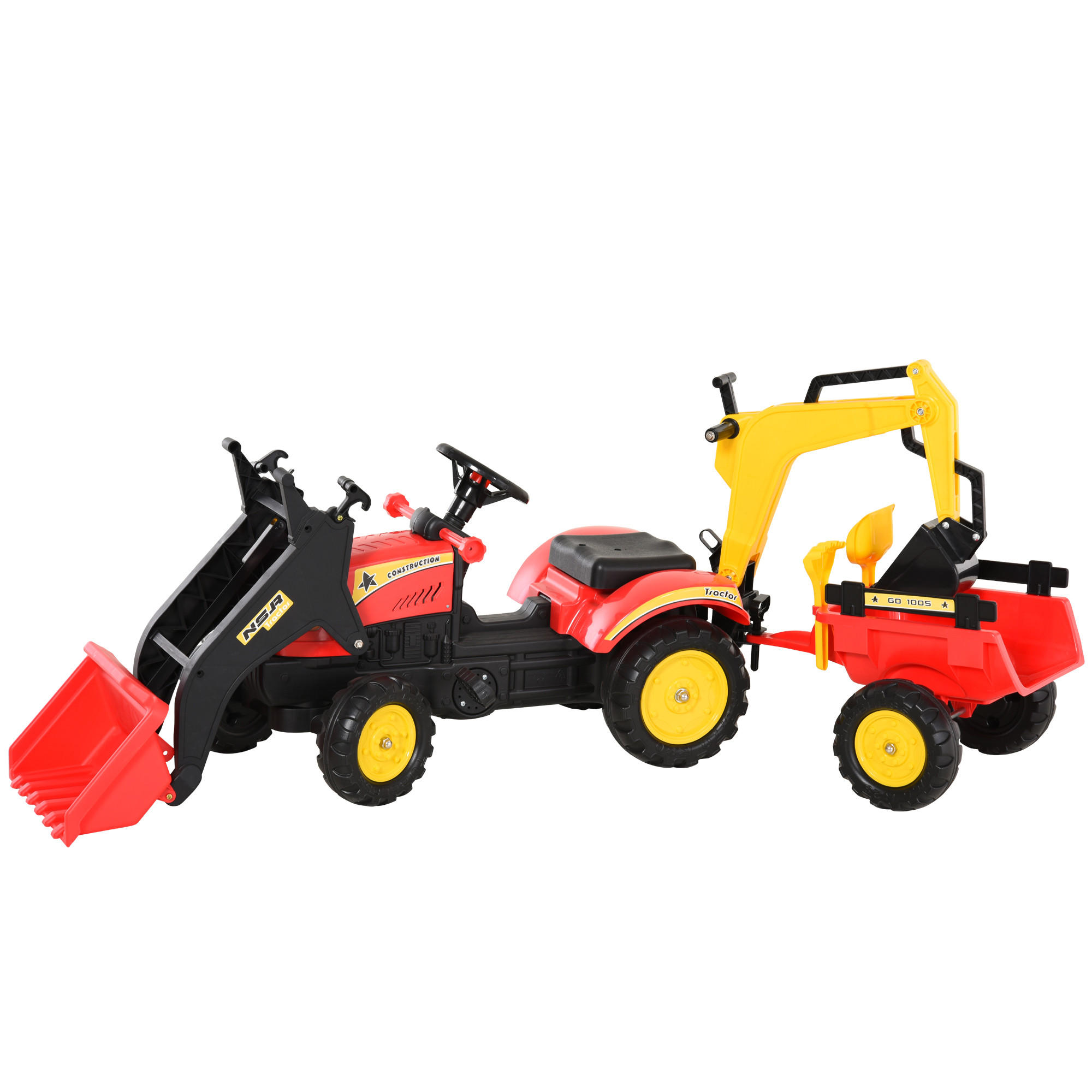 KINDER RUTSCHAUTO, Rot, Stahl+ Kunststoff - Rot, Metall (42/59/179cm) - HOMCOM
