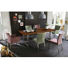 ESSTISCH TOPS&TABLES - Silberfarben/Braun, Holz/Metall (100/200/77cm) - SAM