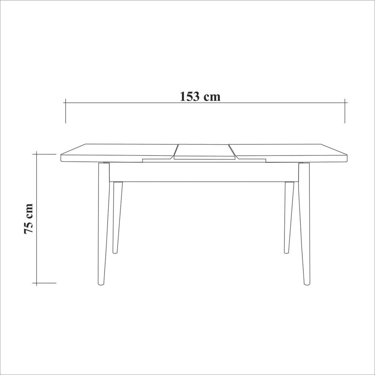 TISCH dekor buche und weiß - oliver 120/75/77 cm - Weiß, Holzwerkstoff (120/75/77cm) - Calicosy