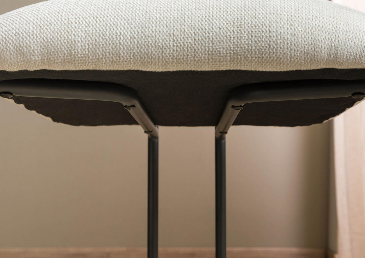 STUHL 100% Polyester 49 x 56 x 94 cm beige POLSTERSTÜHLE - Beige, Kunststoff (49/94/56cm) - Massivmoebel24
